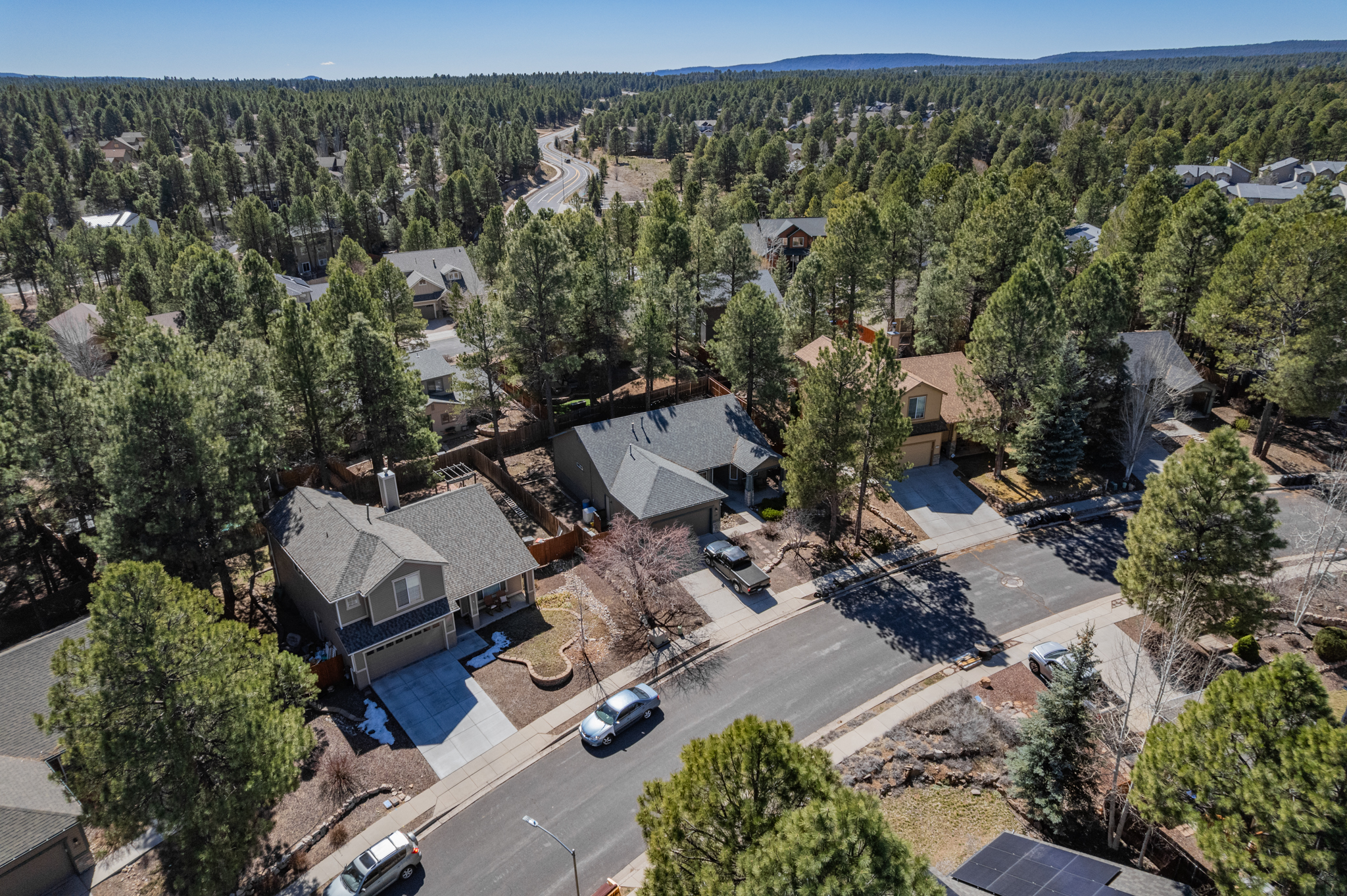 Flagstaff — forest aerial